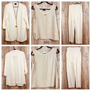 Kwai Petites Size 8 Vintage Union Made Tags 3 Piece Jacket Pants & Tank